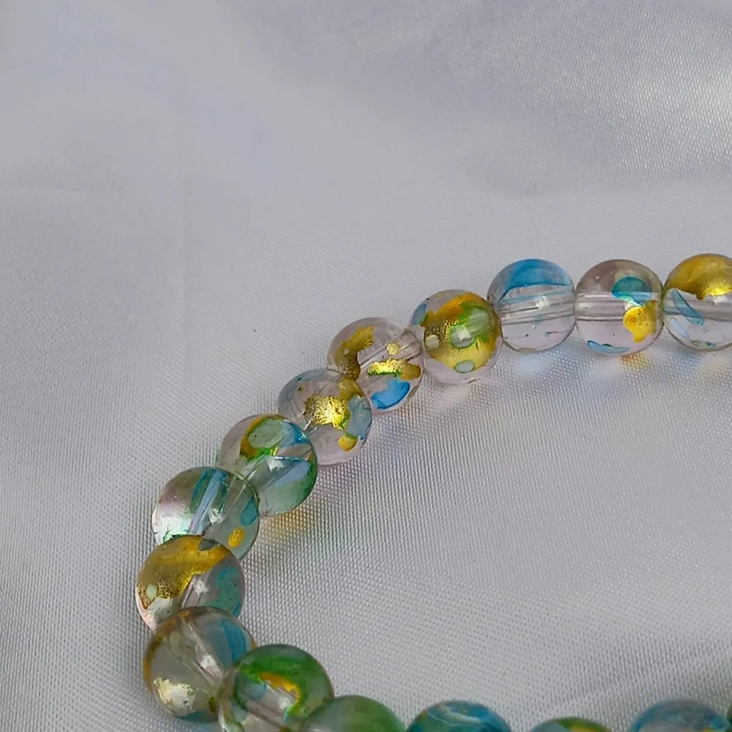 Blue & Gold Bead Bracelets - Bead Jewellery In The UK,Bead Bracelets In The UK,Blue Bracelet,Gold Bracelet,Gold Beaded Bracelets In The UK