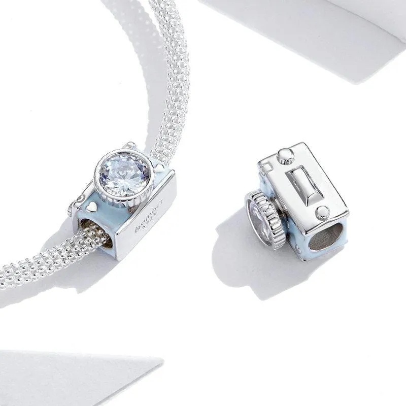 Blue Camera Charm