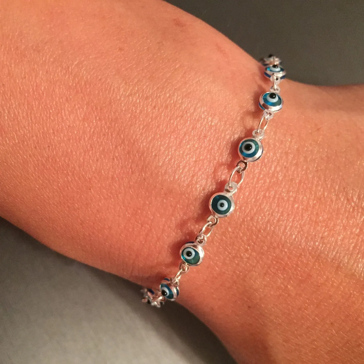 Blue Evil Eye Bracelet-Baby Size