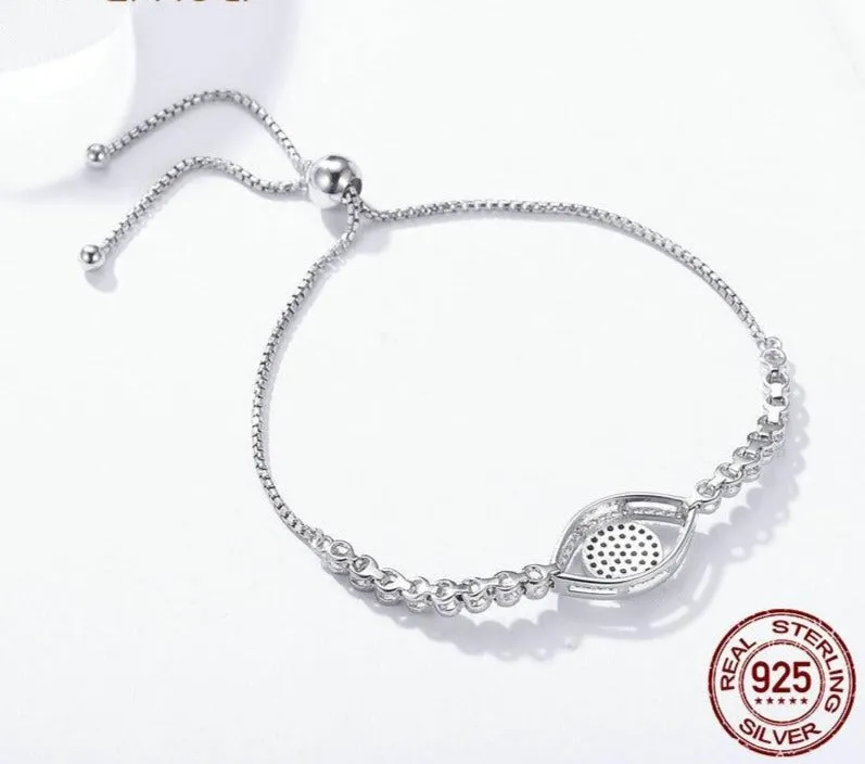 Blue Eye Link Chain Bracelet