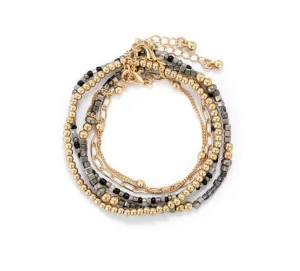 Bracelet Set of 5 - Sand Gold