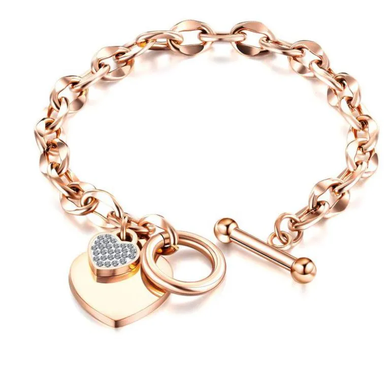 Bracelet - Stone Encrusted Heart Bracelet