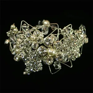 bridal bracelet - Valentina crystal mesh by Kezani