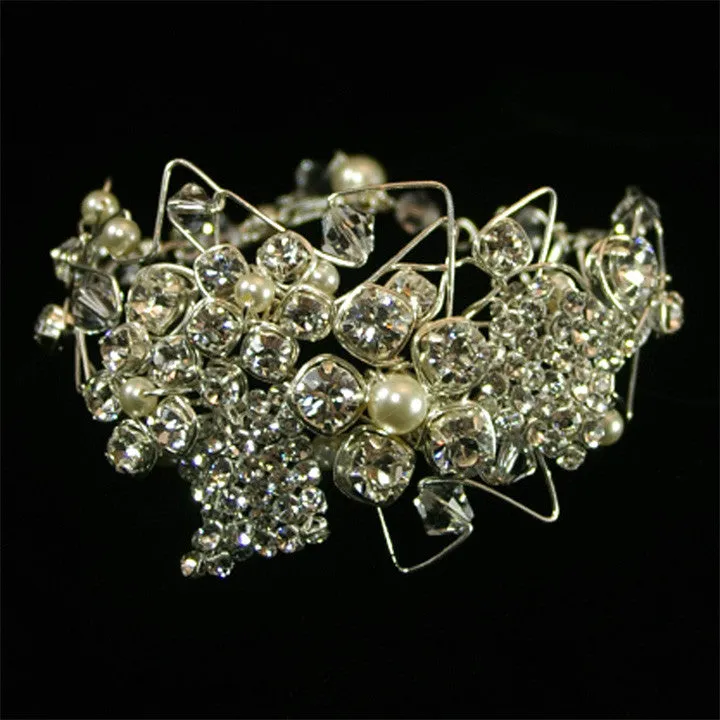 bridal bracelet - Valentina crystal mesh by Kezani