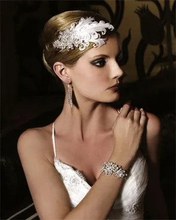 bridal bracelet - Valentina crystal mesh by Kezani