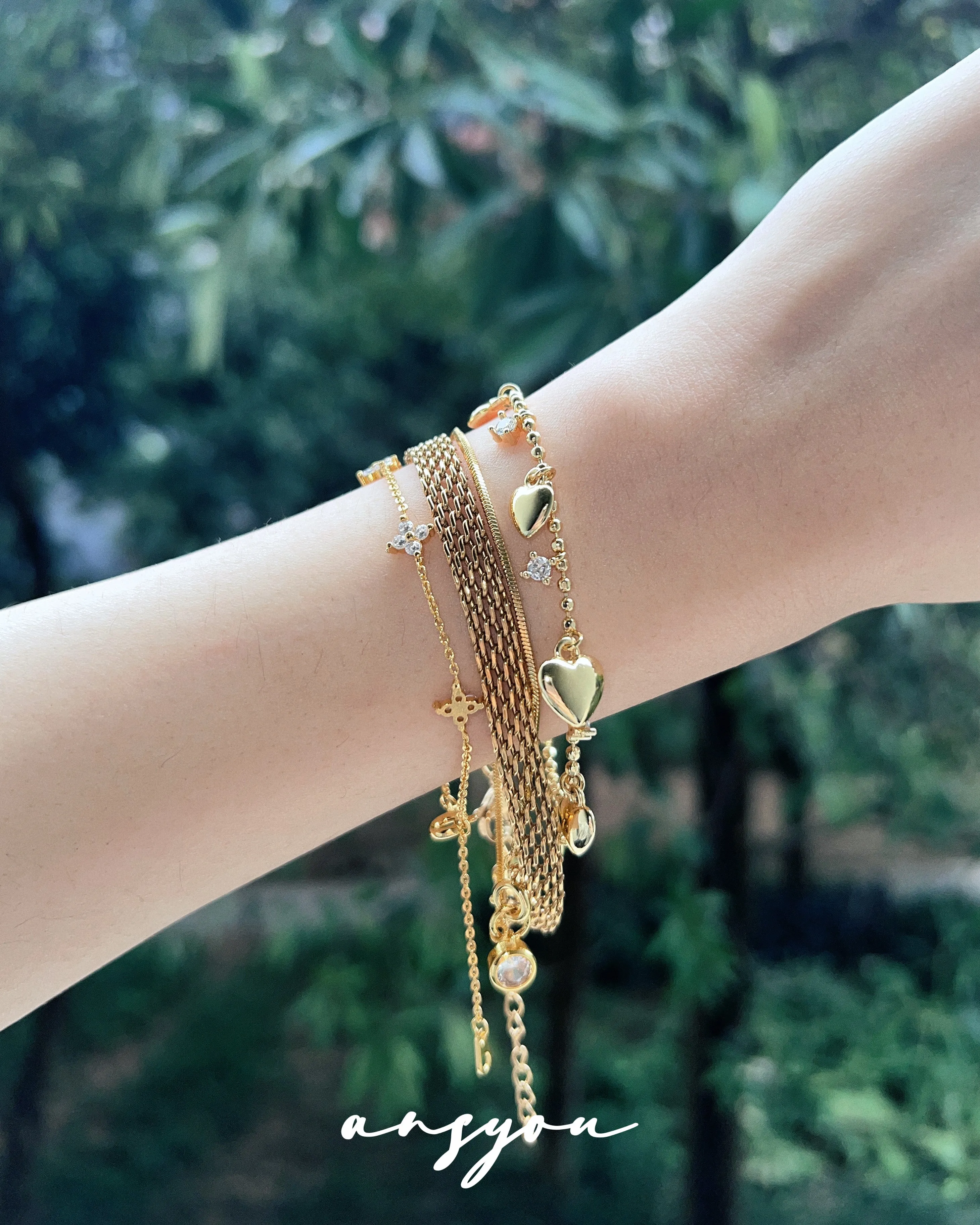 Bubble Diamond Snake Bracelet