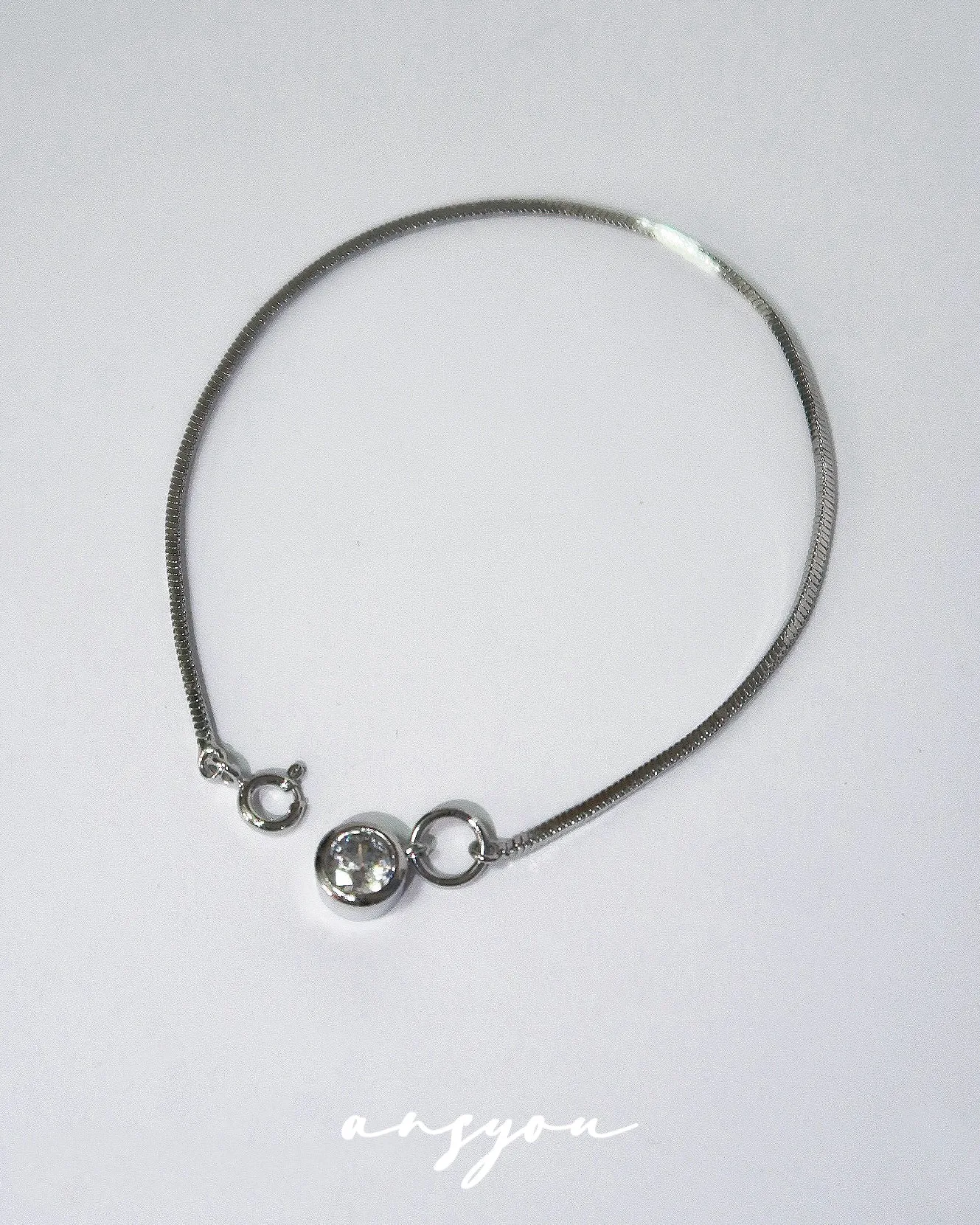 Bubble Diamond Snake Bracelet