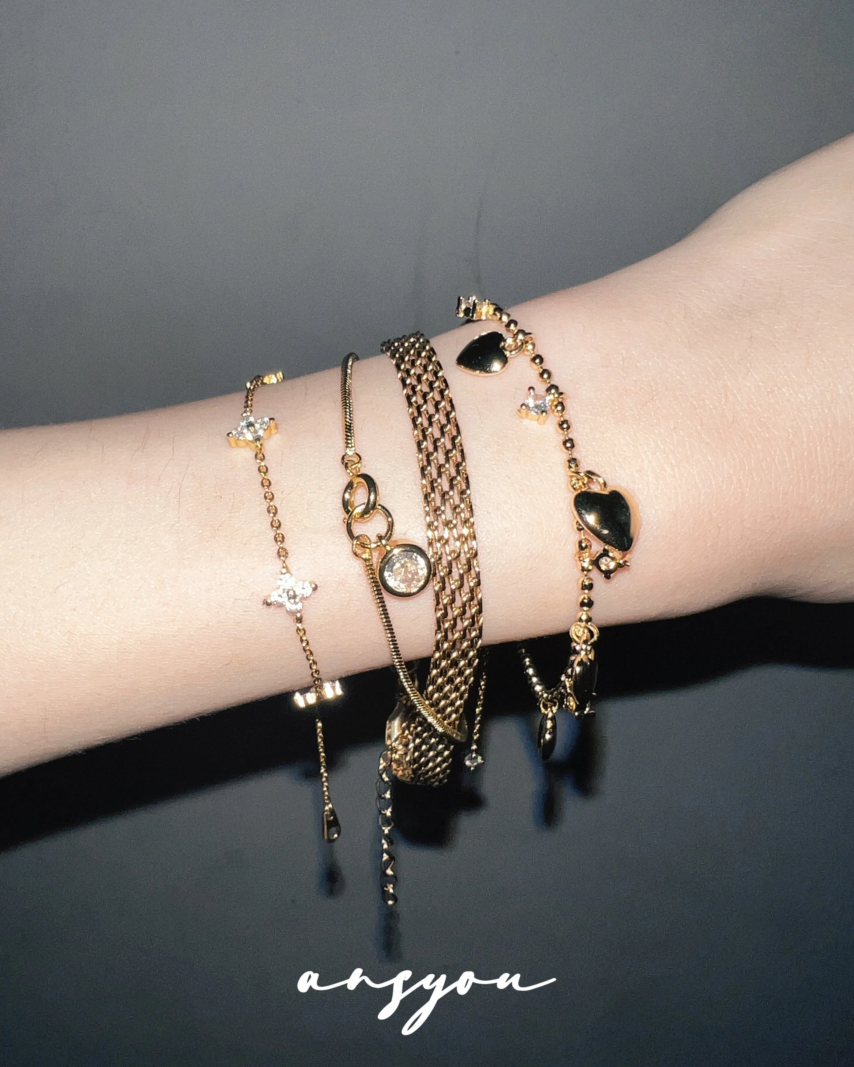 Bubble Diamond Snake Bracelet