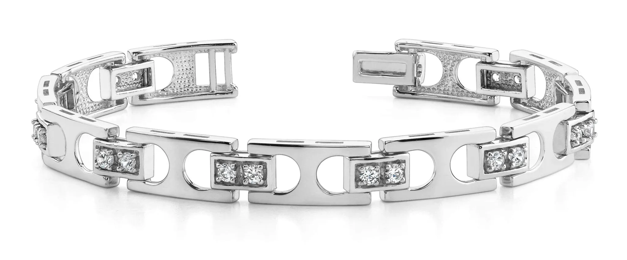 Buckle Link Diamond Bracelet with 1.70 ct.(finished) 2.75mm
