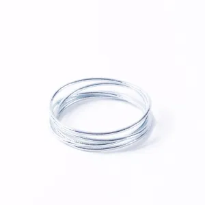 Buddhist Bracelet - Thick Silver