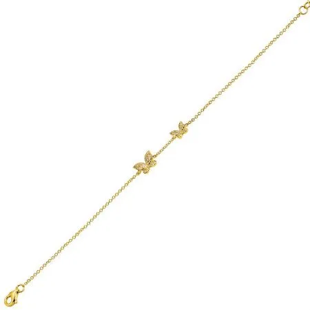 Butterfly Diamond Bracelet 14K