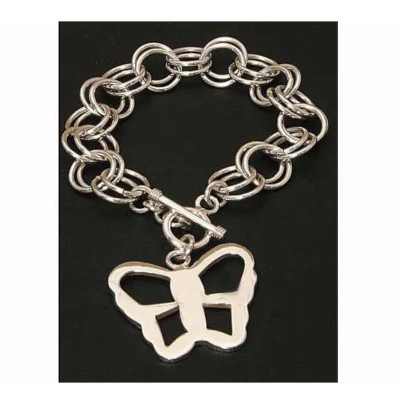 Butterfly Sterling Silver Bracelet