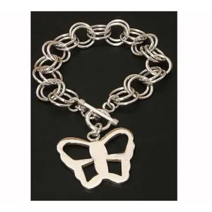 Butterfly Sterling Silver Bracelet