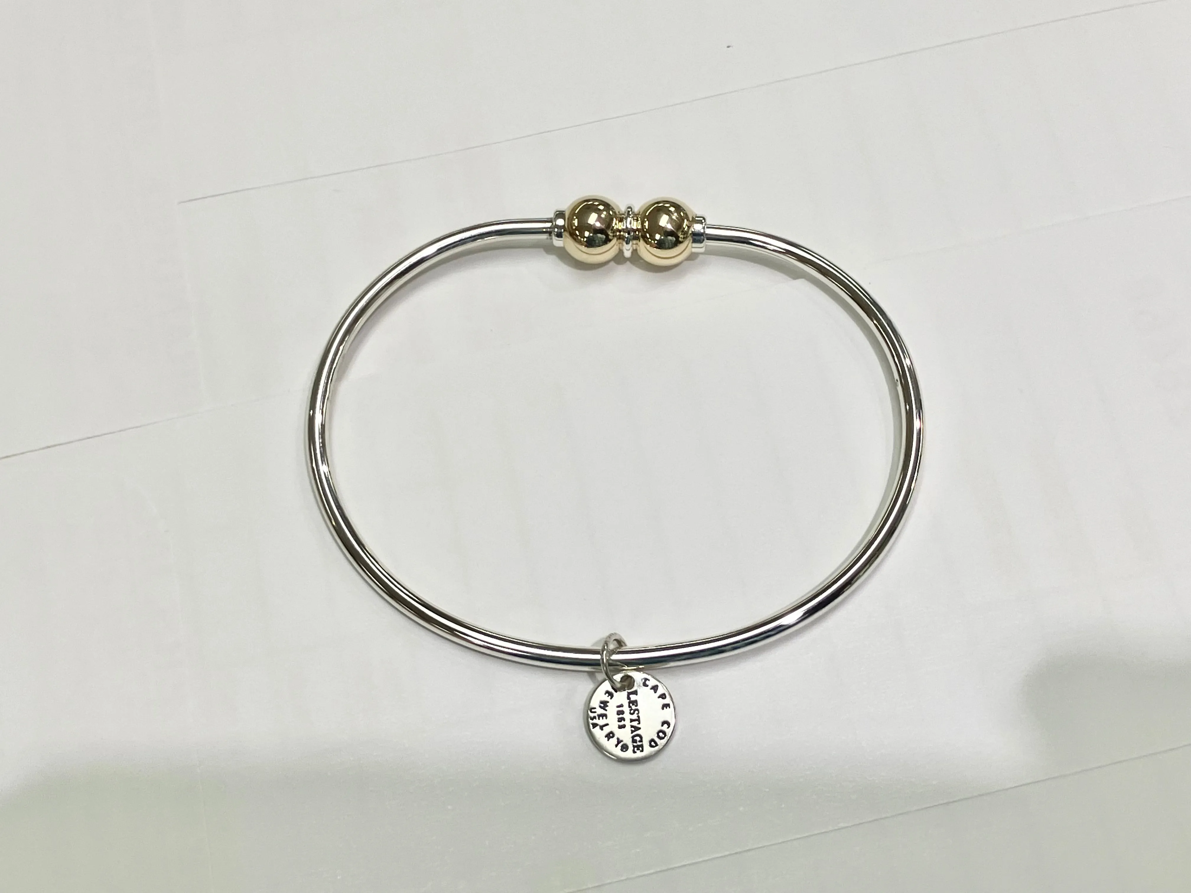 Cape Cod Gold And Silver Double Bead Bracelet