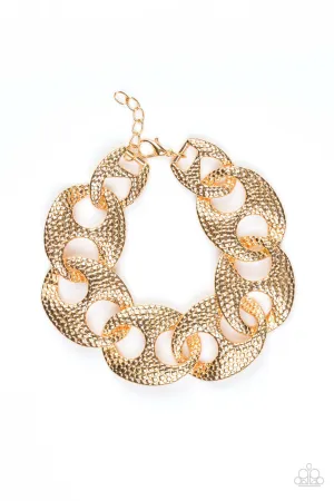 Casual Connoisseur Gold Paparazzi Bracelet