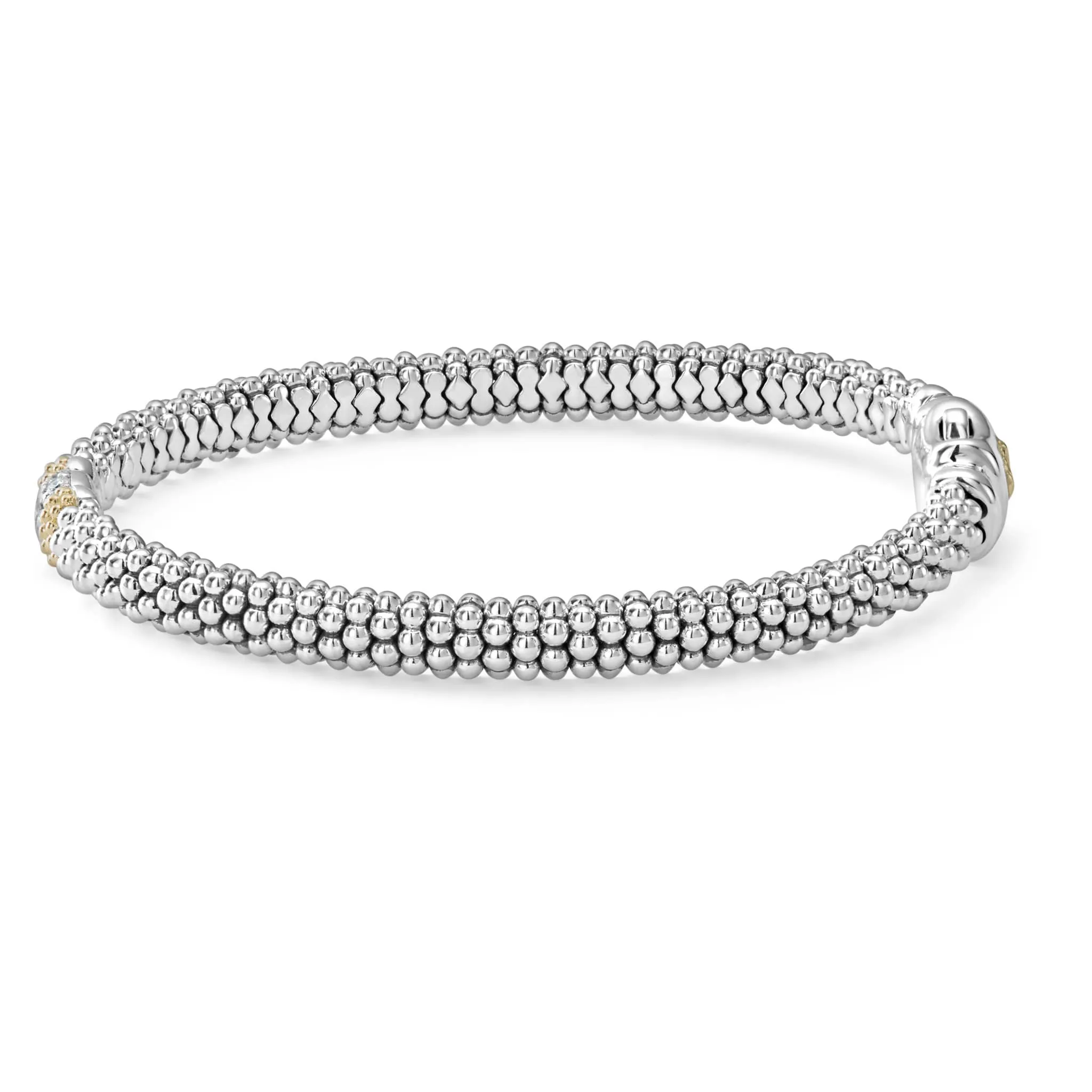 Caviar Lux Single Station Diamond Caviar Bracelet | 6mm