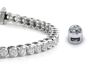 Channel Set Round Lab-Grown Diamond Tennis Bracelet with 3.87 ct.(finished) 2.9mm