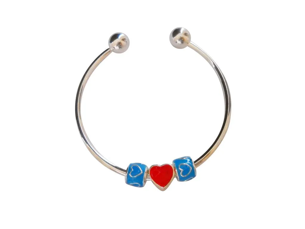 Children's Bracelets:  Silver Plated European style Starter Bangles