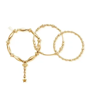 ChloBo Fearless Bracelet Set Gold