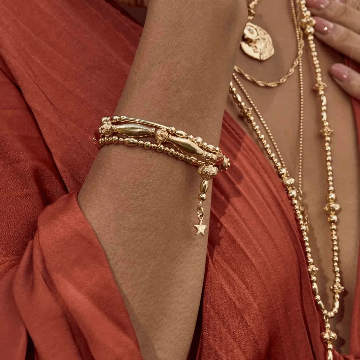ChloBo Fearless Bracelet Set Gold
