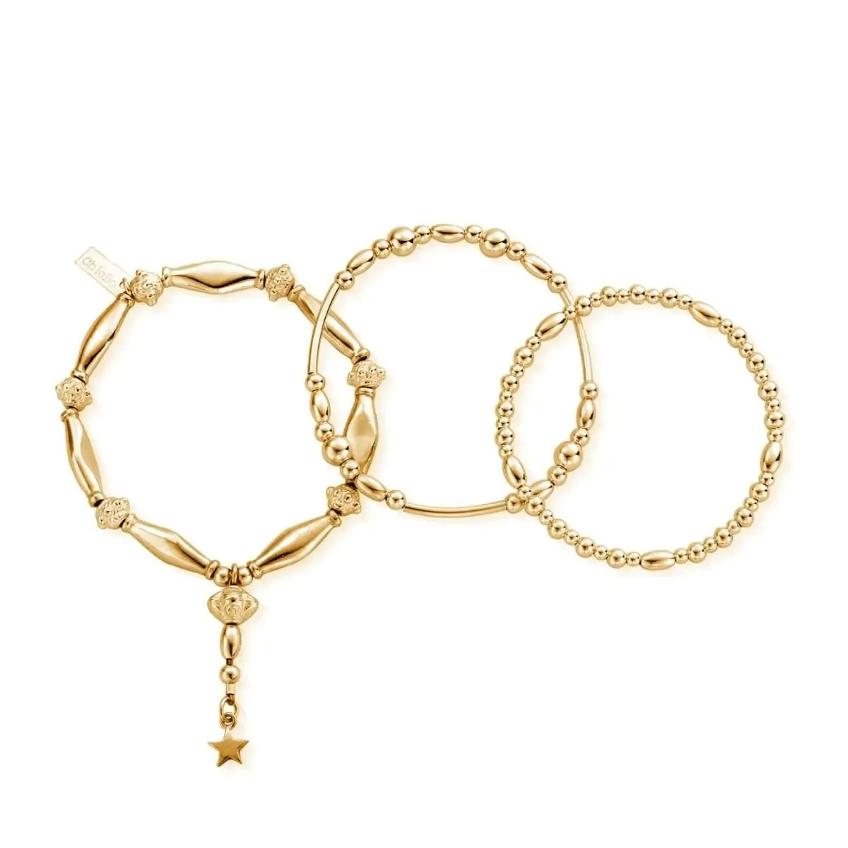 ChloBo Fearless Bracelet Set Gold