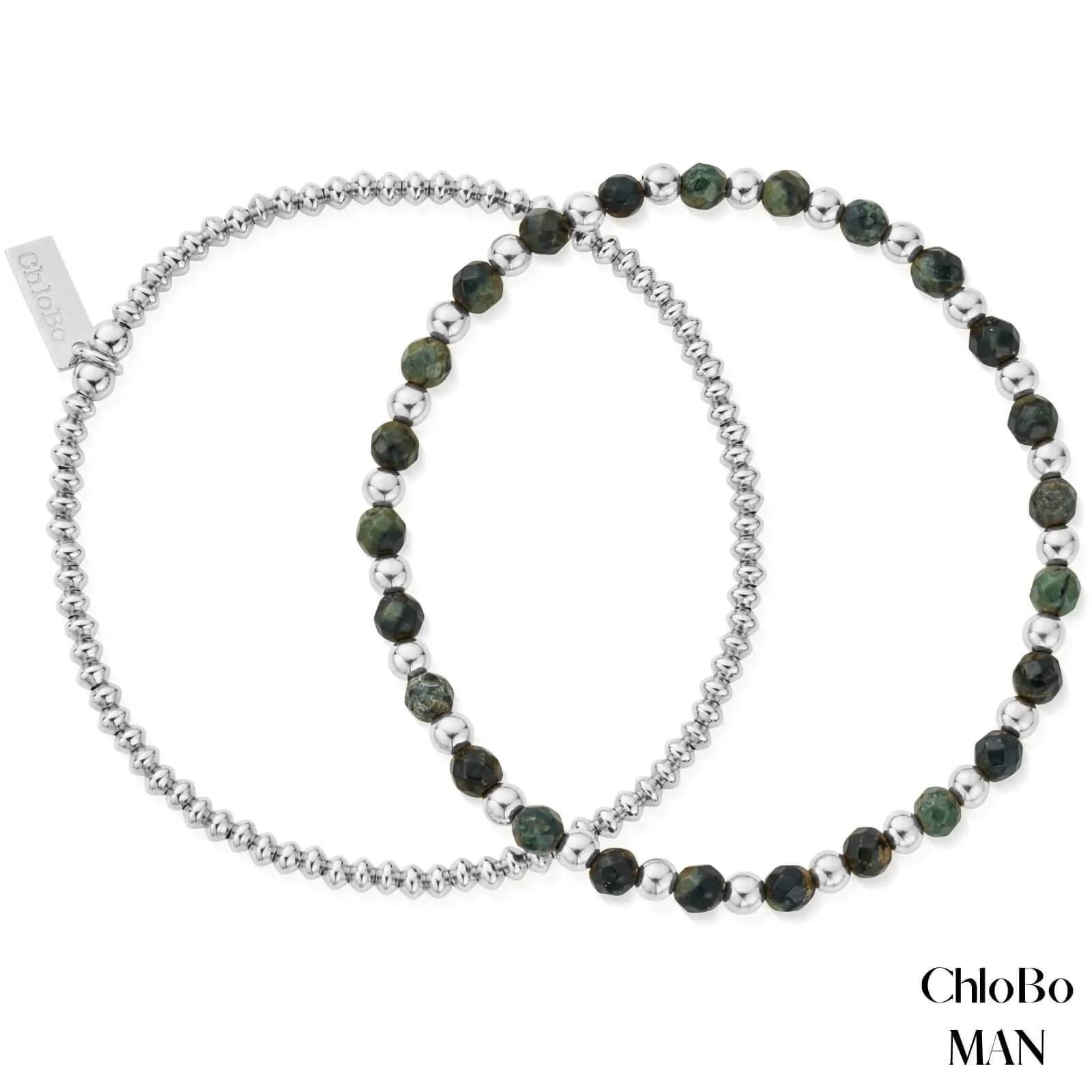 ChloBo MAN - Kambaba Jasper Bracelet Set
