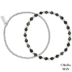 ChloBo MAN - Kambaba Jasper Bracelet Set
