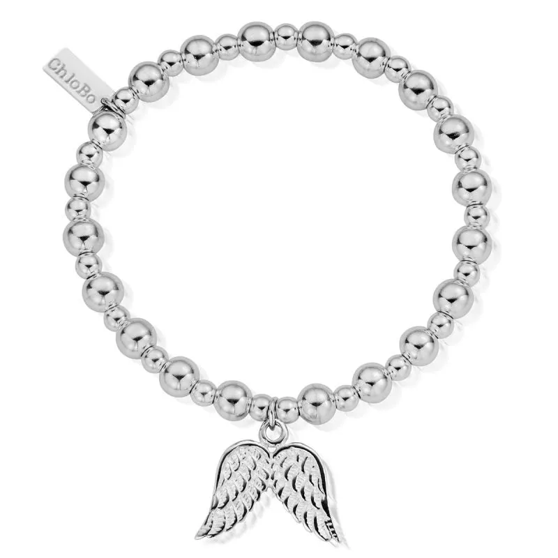 ChloBo Mini Small Ball Double Angel Wing Bracelet