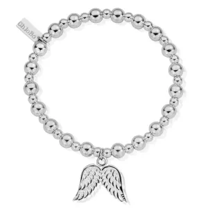 ChloBo Mini Small Ball Double Angel Wing Bracelet