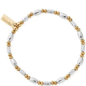 ChloBo Twisted Oval Bracelet - Two Tone
