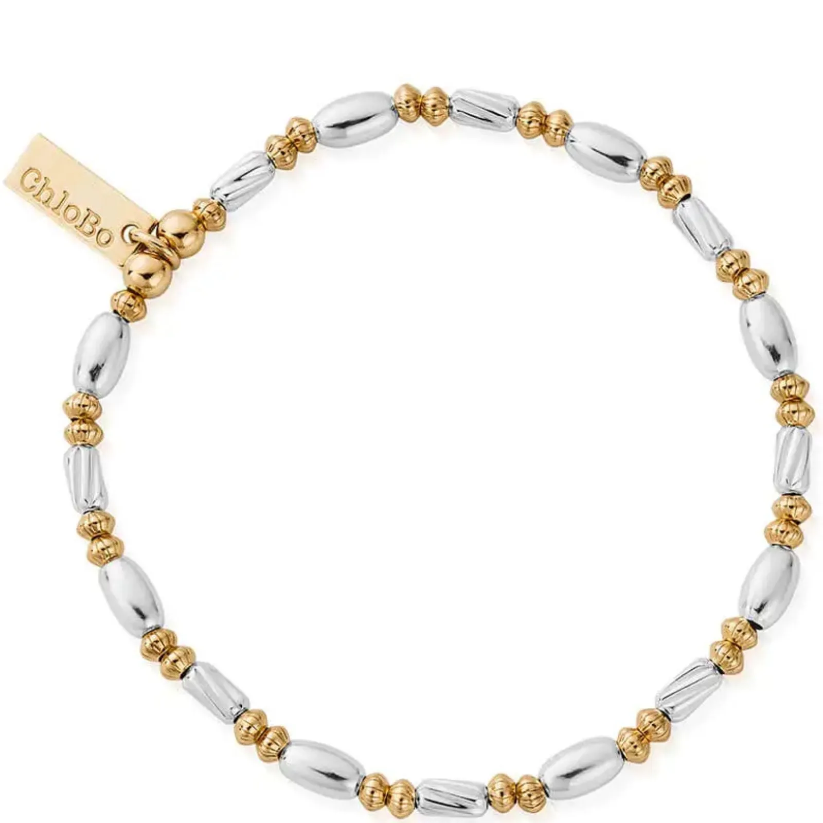 ChloBo Twisted Oval Bracelet - Two Tone