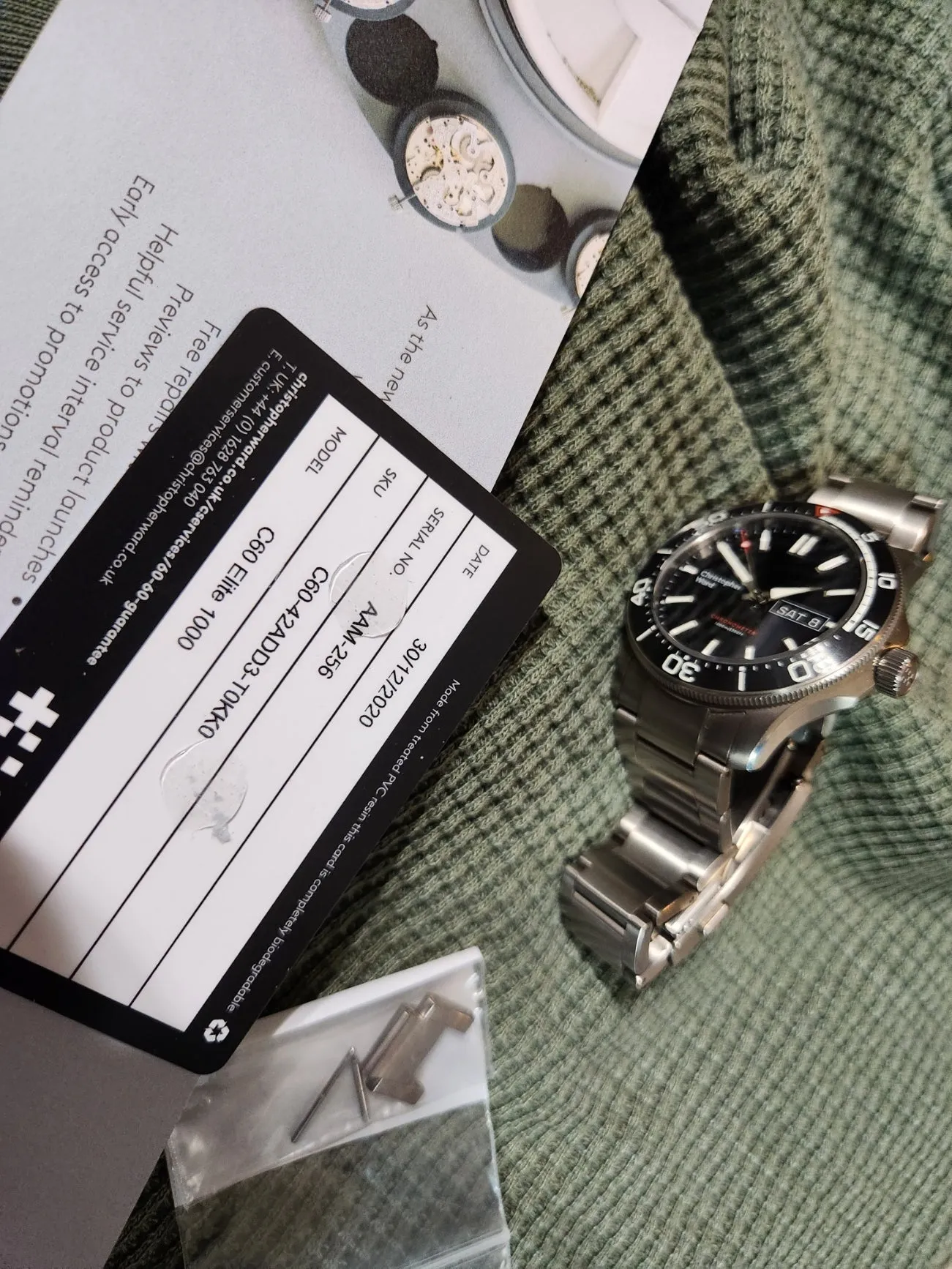Christopher Ward C60 Elite Pro 1000 Diver 42mm Titanium on Bracelet Diving Watch