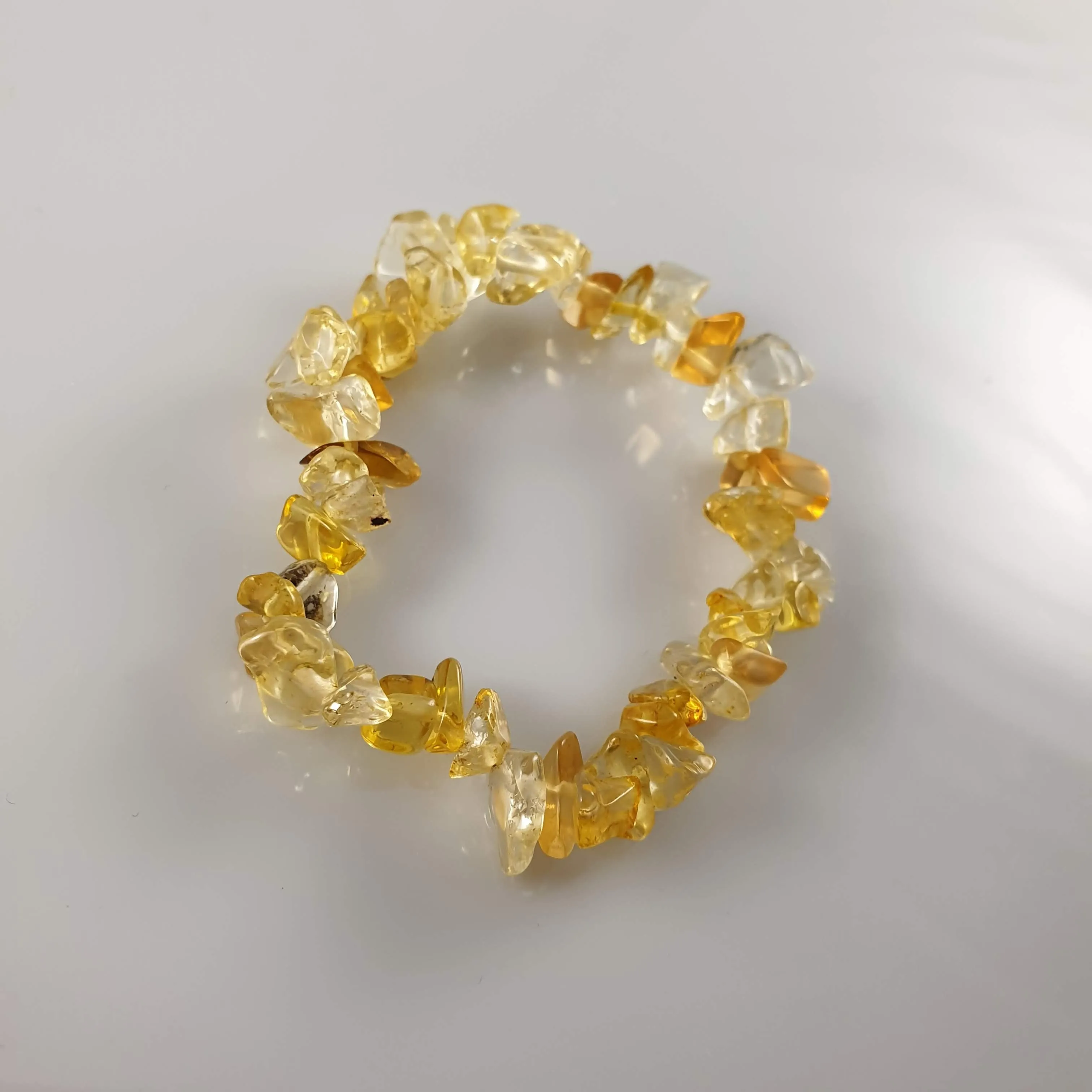 Citrine Chip Crystal Bracelet