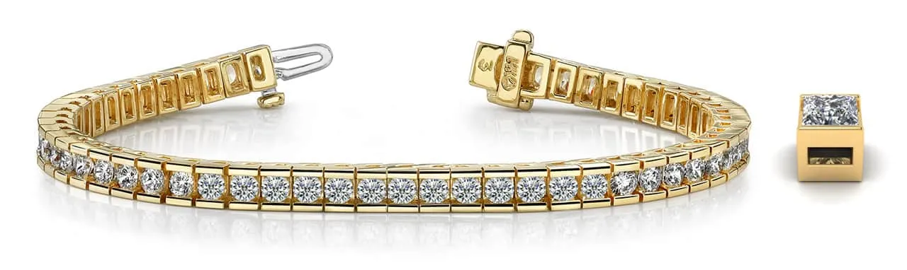 Classic Diamond Box Lab-Grown Diamond Tennis Bracelet with 4.20 ct.(finished) 2.75mm
