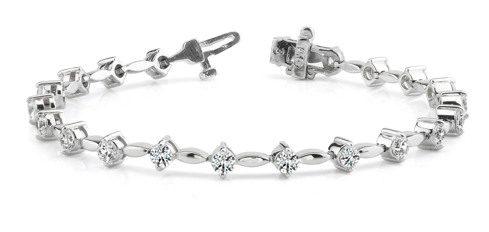 Classic Diamond Link Lab-Grown Diamond Bracelet with 2.06 ct.(finished) 2.8mm