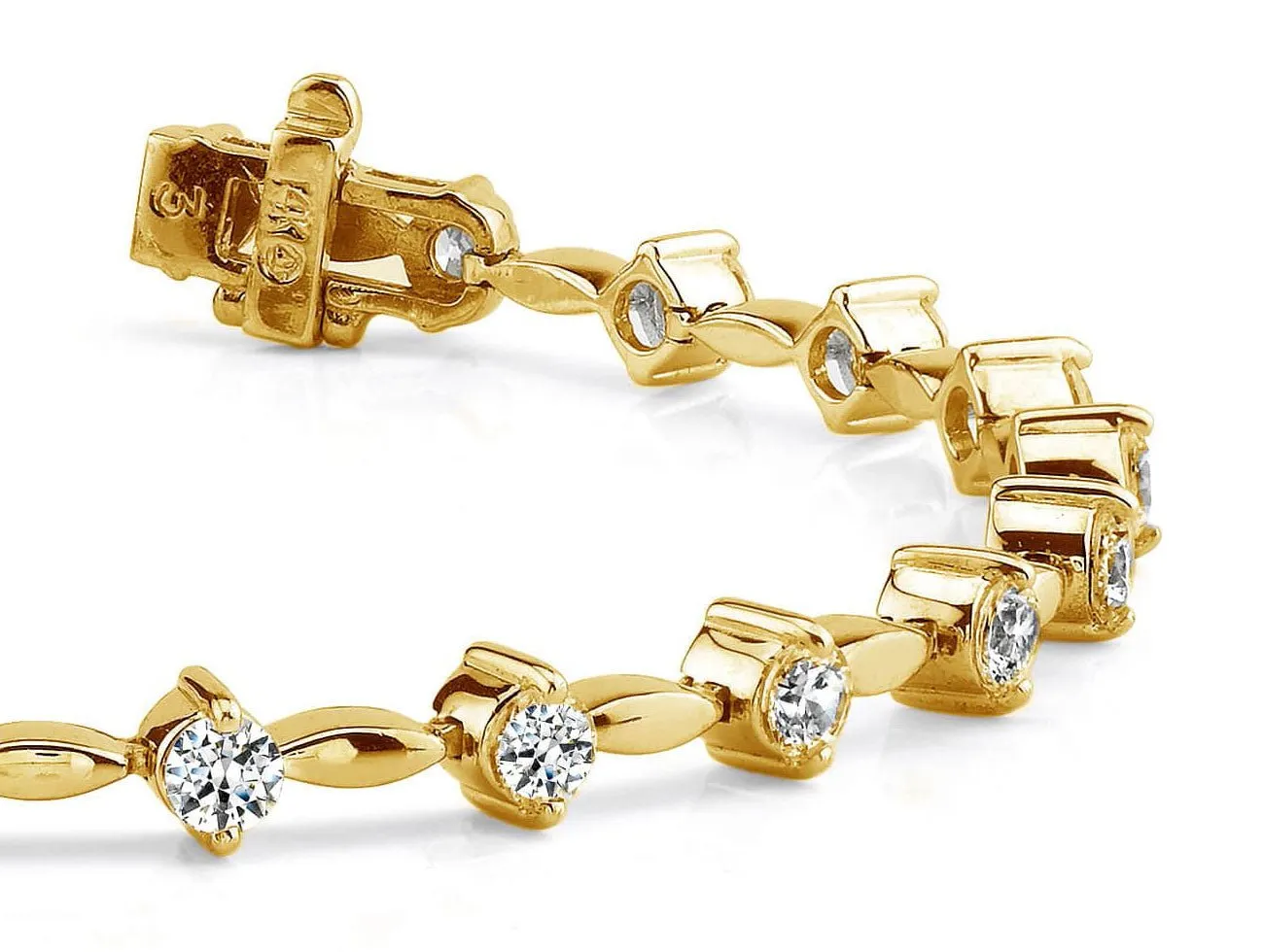 Classic Diamond Link Lab-Grown Diamond Bracelet with 2.06 ct.(finished) 2.8mm