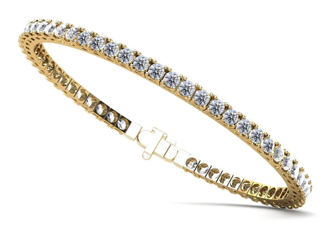 Classic Four Prong Flexible Bangle Diamond  with 4.68 ct.(finished) 2.8mm