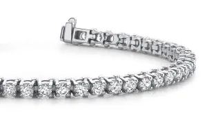 Classic Four Prong Round Lab-Grown Diamond Tennis Bracelet with 2.02 ct.(finished) 1.9mm