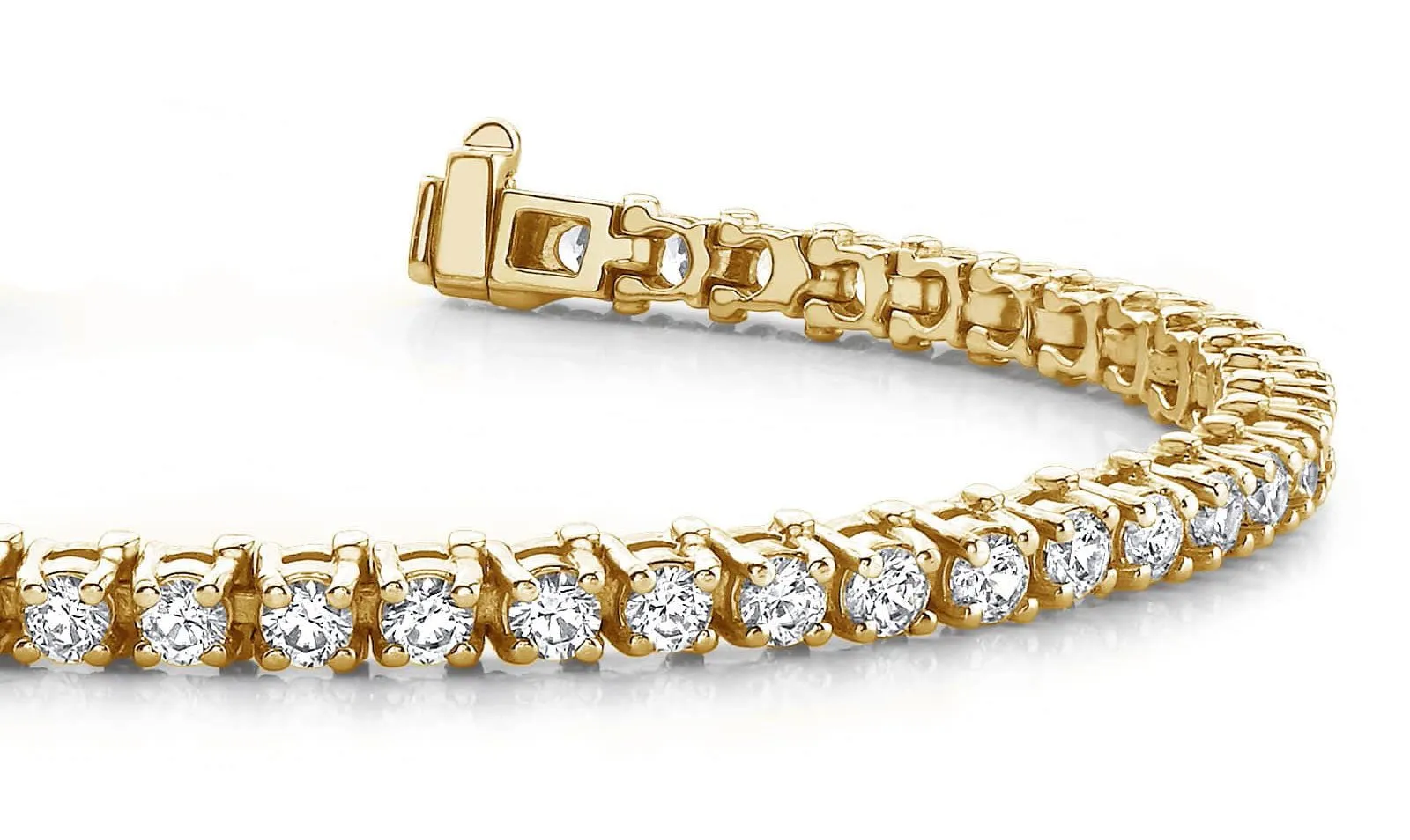 Classic Four Prong Round Lab-Grown Diamond Tennis Bracelet with 2.02 ct.(finished) 1.9mm