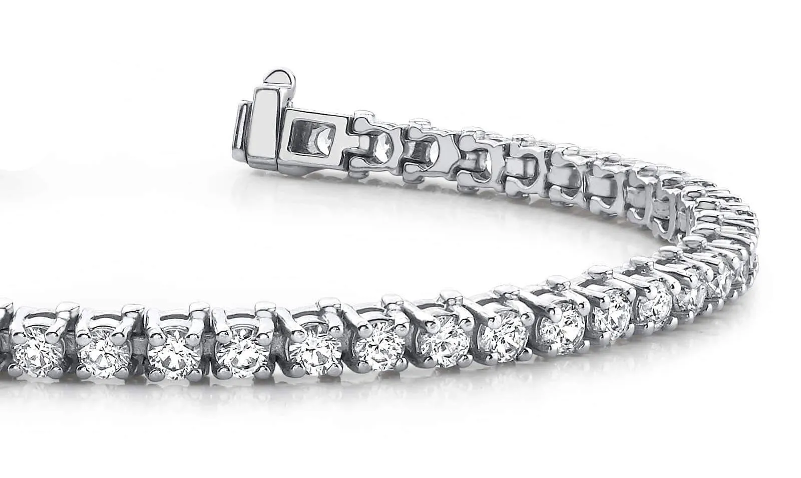 Classic Four Prong Round Lab-Grown Diamond Tennis Bracelet with 2.02 ct.(finished) 1.9mm