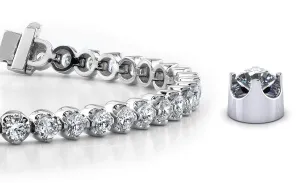 Classic Prong Set Lab-Grown Diamond Tennis Bracelet with 1.98 ct.(finished) 1.9mm