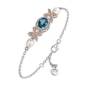 Clogau Queens Jubilee Superbloom London Blue Topaz Bracelet