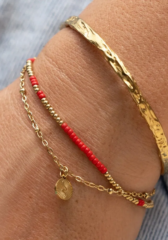 Cobra Gold Bracelet - Cherry
