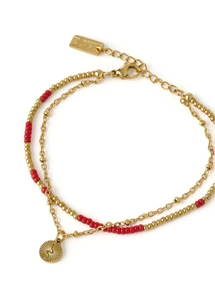 Cobra Gold Bracelet - Cherry