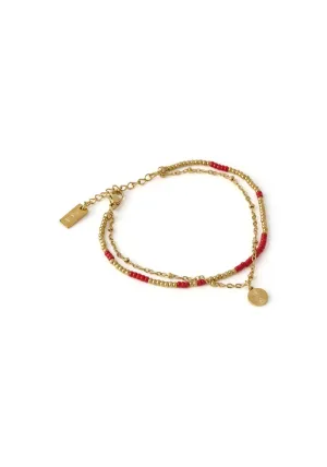 Cobra Gold Bracelet - Cherry