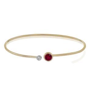 Color Bangle in 18k Gold with Diamonds