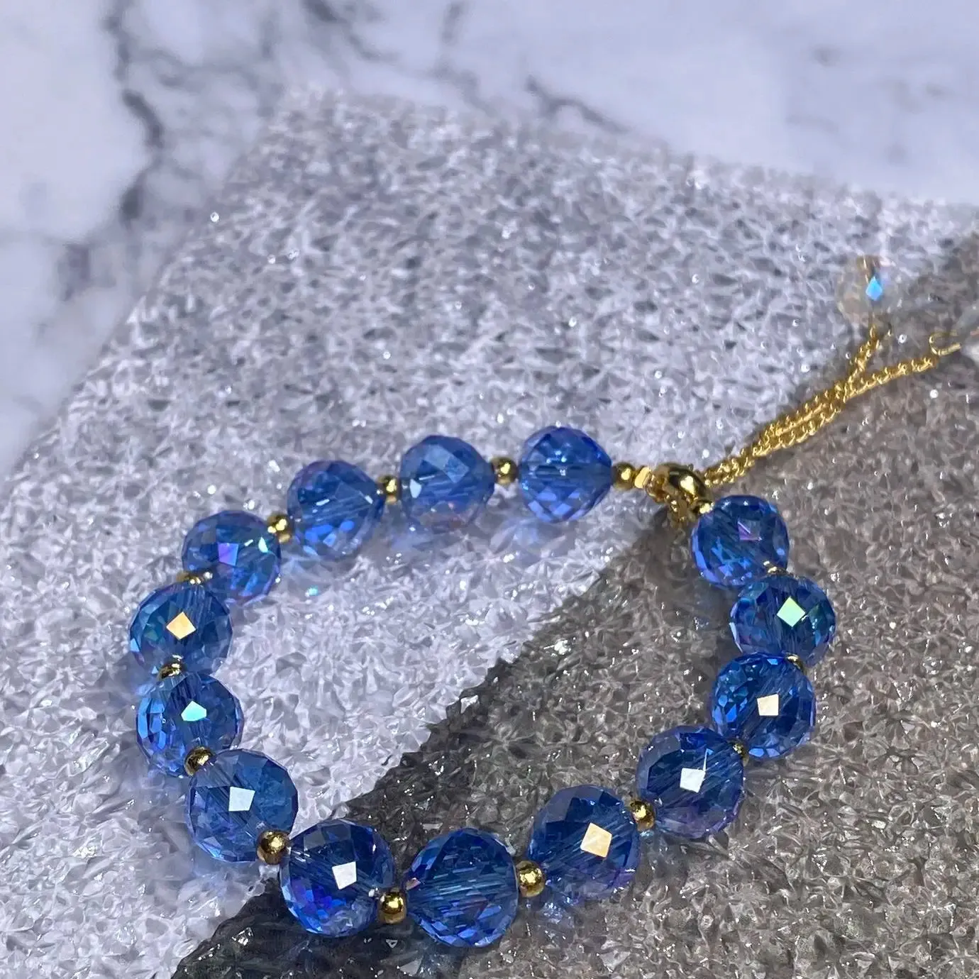 Colorful Artificial Austria Crystal Bracelet New Shiny Stone Beads Rope Chain Strand Bracelets for Women Party