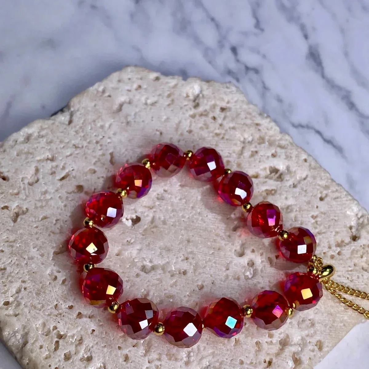Colorful Artificial Austria Crystal Bracelet New Shiny Stone Beads Rope Chain Strand Bracelets for Women Party