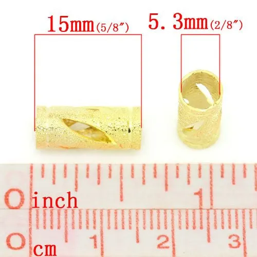 Column Charm Spacer European Bead Compatible for Most European Snake Chain Bracelets