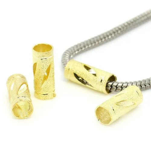 Column Charm Spacer European Bead Compatible for Most European Snake Chain Bracelets
